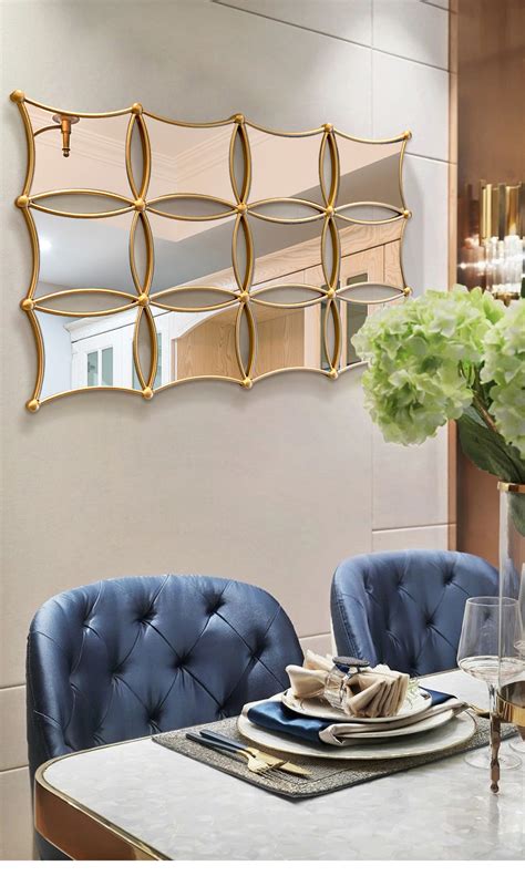 欧式玄关壁挂组合镜 美式客厅沙发创意背景墙轻奢装饰镜 壁炉镜子-阿里巴巴