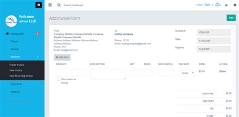 eInvoice - A complete quotation & Invoice System | Freelancer