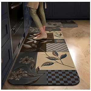 Gvnd Rubber Rectangular Kitchen Mats for Floor Set of 2 Pcs | Non-Skid ...
