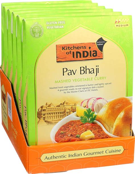 Buy Kitchens Of India Ready To Eat Pav Bhaji, Mashed Vegtable Curry, 10 ...