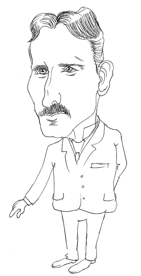 Entry #2 by boa1970 for Line Drawings of Thomas Edison and Nikola Tesla ...