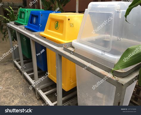 Colorful Garbage Bins Waste Segregation Stock Photo 1471574999 | Shutterstock