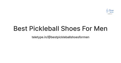 Best Pickleball Shoes For Men — Teletype