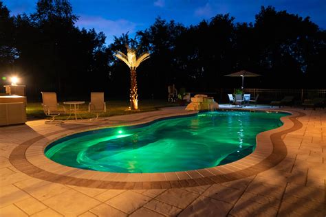 Residential Pools At Night