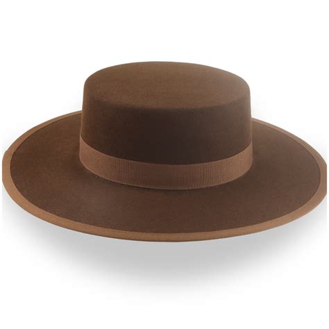 Brown Flat Crown Cowboy Hat - The Gaucho – Agnoulita Hats