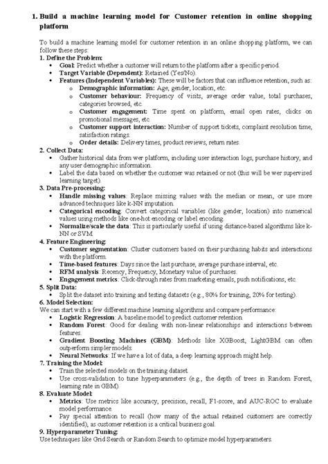 Assignment 1 - ai notes - 1. Build a machine learning model for ...