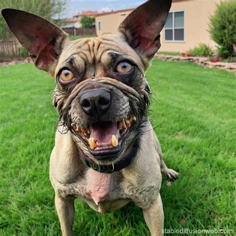 Ugly Dog on Green Grass | Stable Diffusion Online