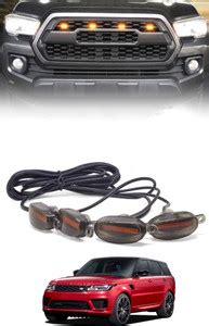 Etradezone 4 Pieces Smoked LED Lens Front Grille Running Light Range ...