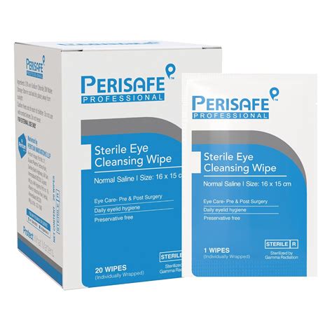 PERISAFE Sterile Eye Cleansing wipe | Normal Saline | Eye Care-Pre ...
