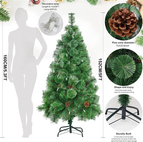 Buy Pre-lit Green Artificial Christmas Tree 5ft - Artificial Holiday ...