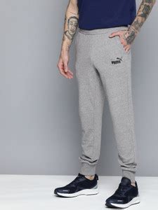 PUMA Solid Men Grey Track Pants - Buy PUMA Solid Men Grey Track Pants ...