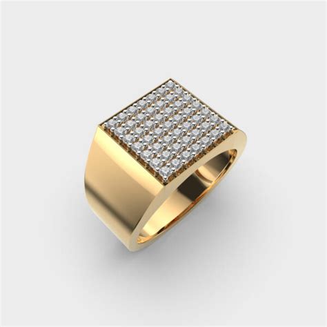 Buy Bold Diamond Illusion Chunky Mens Ring At Jewelbox