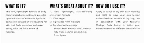 The Body Shop Moringa Vegan Body Yogurt For Normal to Dry Skin 200ml ...