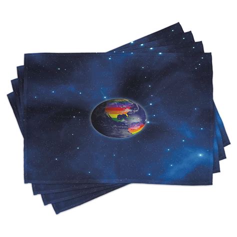 Ambesonne Dark Blue Place Mats Set of 4, Earth LGBT Colors, Standard Size, Dark Blue - Walmart.com