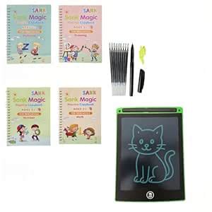 HYKS Magic Practice Set + LDC Writing tablet with stylus for kids and ...