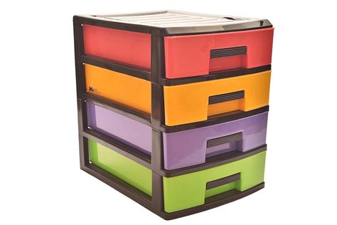 Kids Trends PlastoCraft Multipurpose A4 Size 4 Tier Rectangular Storage ...