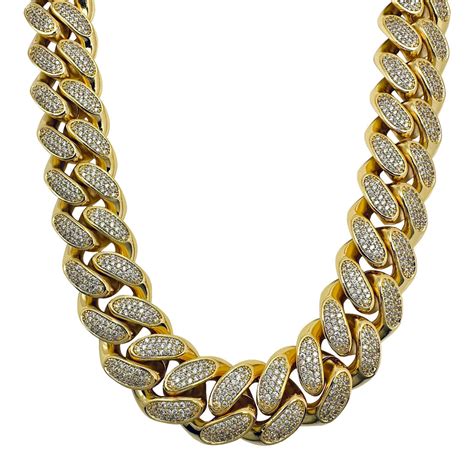 18mm Miami Cuban Diamond Chain (18k Gold) – GoldStarsDC Jewelry Co.