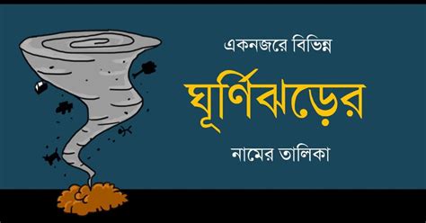 বিভিন্ন ঘূর্ণিঝড়ের নামের তালিকা PDF | List of Cyclone Names - কলম ...