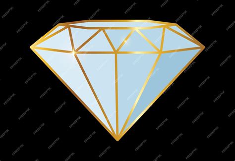 Premium Vector | Golden color shiny diamond bright logo vector design