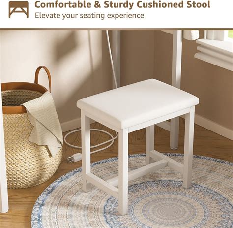 KAI-ROAD White Vanity Table with Lighted Mirror - 47“ White India | Ubuy