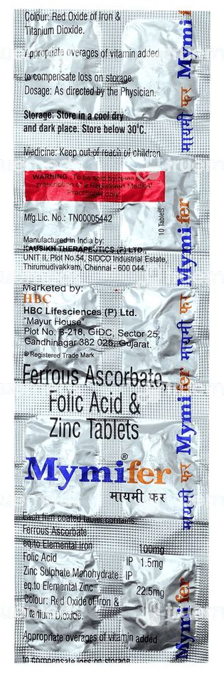 Mymifer 10015225 Mg Tablet 10 - Uses, Side Effects, Dosage, Price ...