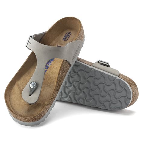 Gizeh Soft Footbed Nubuck Leather Dove Gray | BIRKENSTOCK