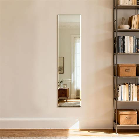Amazon.com: Ruomeng Frameless Full Length Mirror for Wall, 48x12 Inch ...