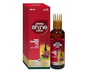 Buy MEDISHOPP Intra Shine Red Onion Hair Oil with Comb Applicator ...