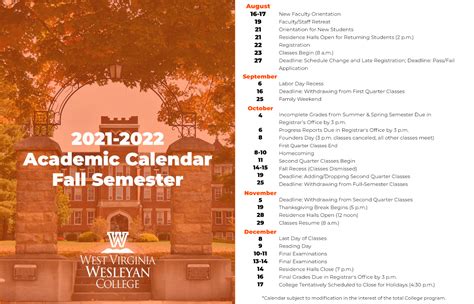 Bentley University Academic Calendar