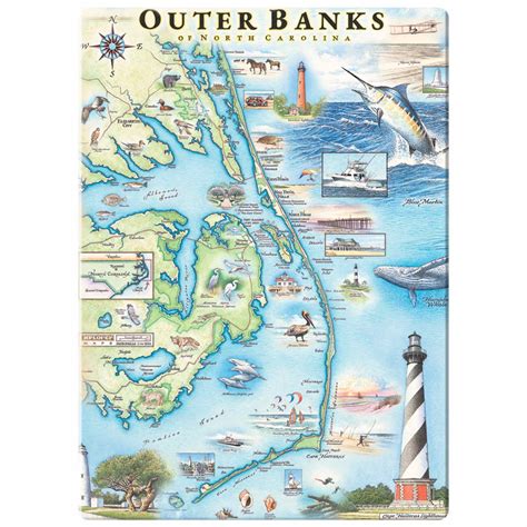 North Carolina's Outer Banks Map Magnets - Xplorer Maps