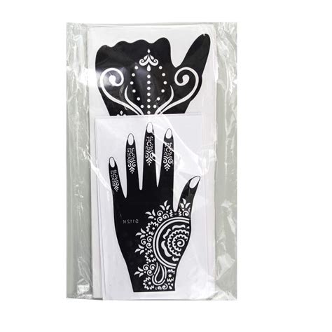 Large Henna Tattoo Stencils for Girls Woman Body Paint Indian Arabian ...