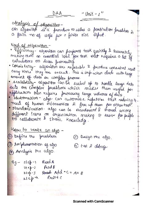 AOA 101: Comprehensive Notes on Algorithms (Units 1-5) - Studocu
