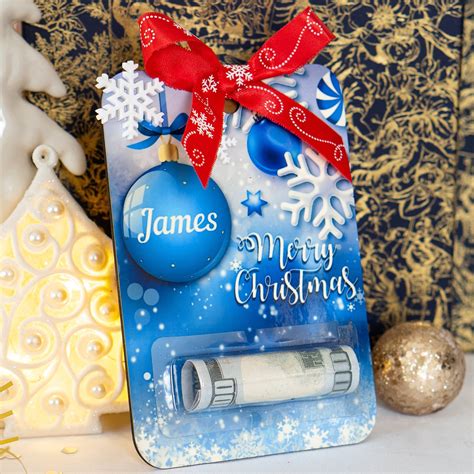 Personalized Christmas Money Holder for Man Custom Money Card Gift Idea ...