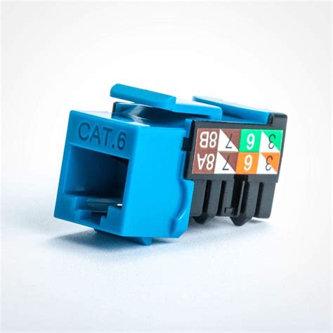 Vertical Cable Cat6 90 Degree Keystone Jack – Easily Snaps into Housing ...