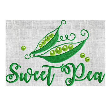 Sweet Peas Embroidery Design "sweet Pea" Baby Kitchen Embroidery DESIGN ...