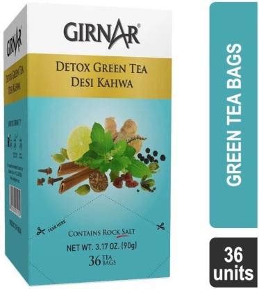 Girnar Desi Kahwa Detox Tea - 36 Tea Bags Green Tea Bags Box Price in ...