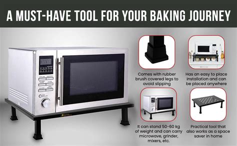 NAITIK CREATION Microwave Oven Stand – Heavy-Duty Metal Rack for ...