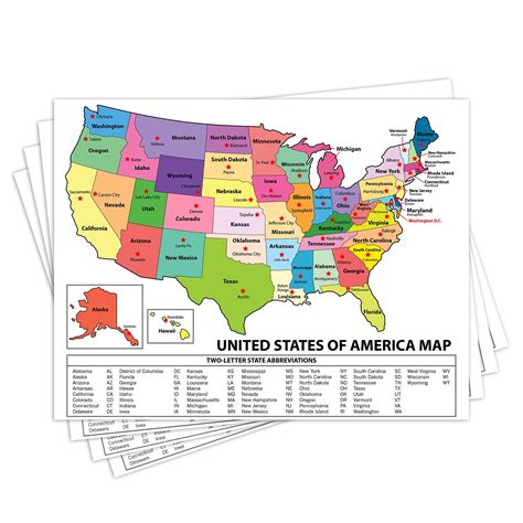 Usa Map States And Capitals