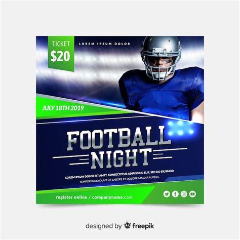 Football night sport banner | Free Vector