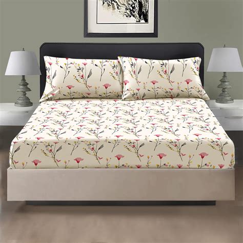 Cotton Comfort Bedding Printed Small Double Fitted Sheet 100% Egyptian ...