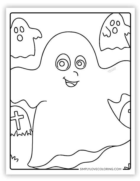 Ghost Coloring Pages (Free PDF Printables) - Simply Love Coloring