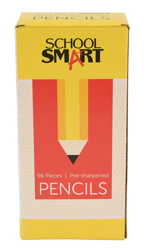 School Smart No 2 Pencils, Pre-Sharpened, Hexagonal with Latex-Free ...