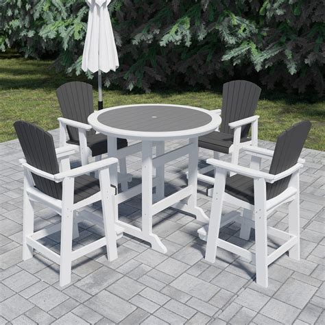 Amazon.com: Outdoor Dining Table and Chairs Set of 5,Patio HDPE ...