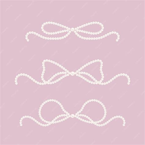 Pearl ribbon element | Premium Vector