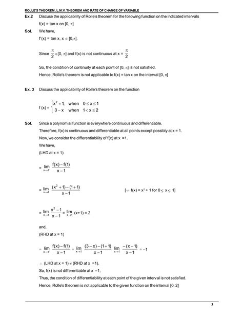 Rolle's Theorem Notes for Class 12 & IIT JEE