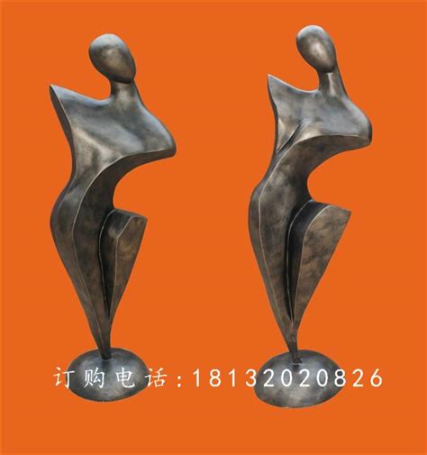 抽象女人雕塑，玻璃钢仿铜雕塑 - 河北卓景雕塑公司