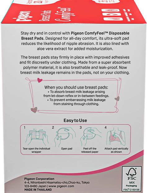 Buy PIGEON BREAST PADS COMFY FEEL - 36 PCS Online & Get Upto 60% OFF at ...