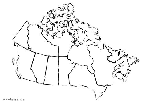 Blank Map Of Canada For Kids To Label