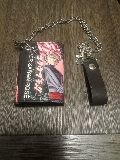 Dragon Ball Z Super Goku Black Super Saiyan Rose Chain Wallet | #4554232226