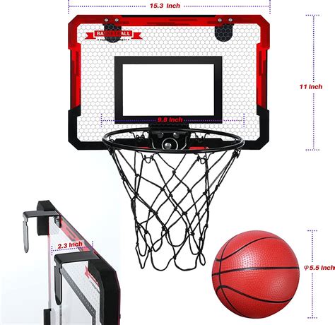 Buy Zmoon Basketball Hoop Indoor for Kids 16.5 X 12.5 - Mini Basketball ...
